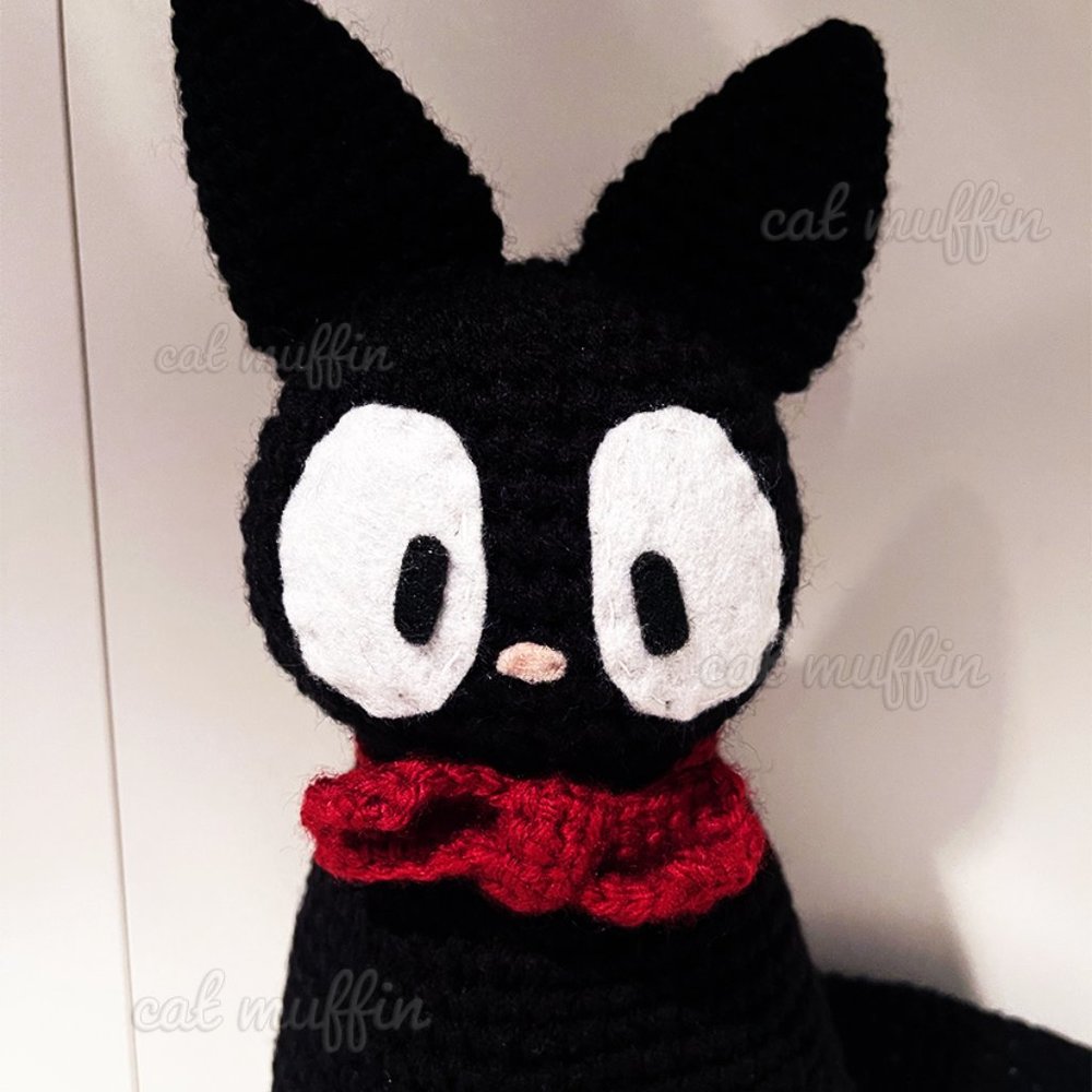 KIKIS DELIVERY SERVICE JIJI BLACK CAT PLUSH HANDMADE - NEW!